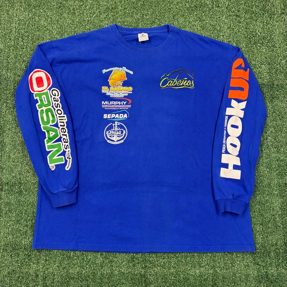 Y2K Cabenos Fishing Graphic Long Sleeve T-shirt